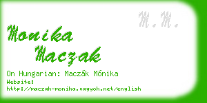 monika maczak business card