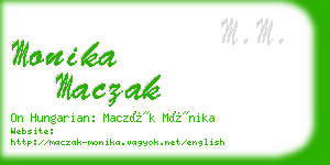 monika maczak business card